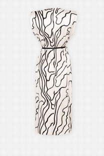 Viskozna haljina sa naglašenim ramenima Tiffany Production